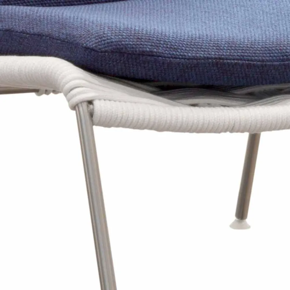 Fauteuil de jardin design moderne en corde Made in Italy - Madagascar3 Viadurini