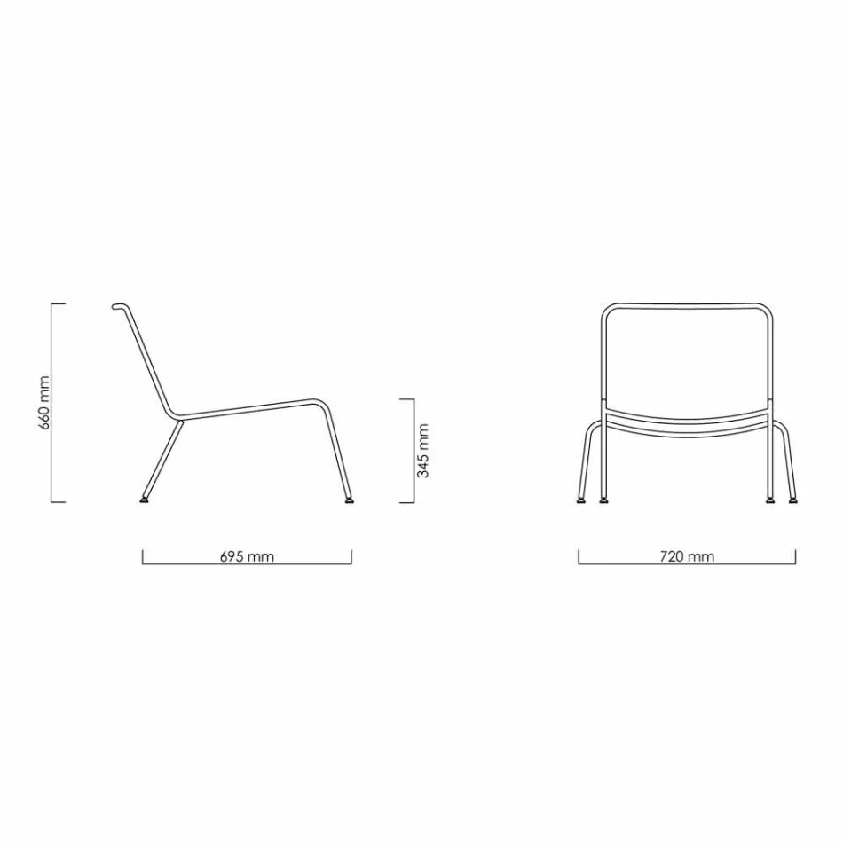 Fauteuil de jardin design moderne en corde Made in Italy - Madagascar3 Viadurini