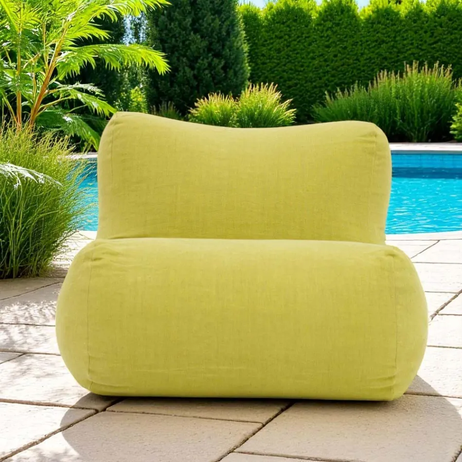 Fauteuil de jardin en tissu citron vert - Maestrale Viadurini