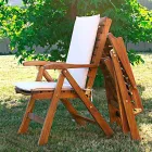 Fauteuil de jardin pliant en teck Viadurini