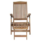 Fauteuil de jardin inclinable en bois de teck - Jade Viadurini