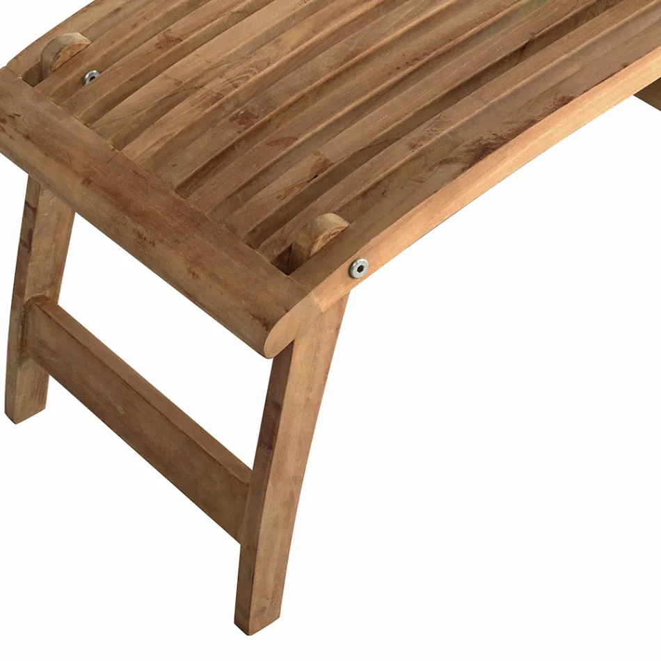 Fauteuil de jardin inclinable en bois de teck - Jade Viadurini