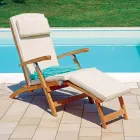 Fauteuil de jardin inclinable en bois de teck - Jade Viadurini
