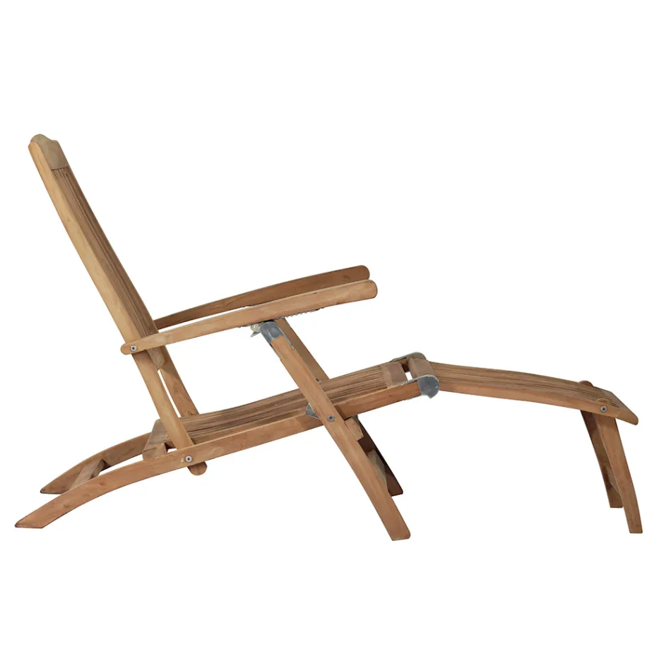 Fauteuil de jardin inclinable en bois de teck - Jade Viadurini