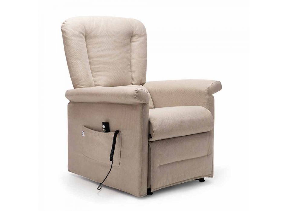 Fauteuil inclinable Lift Relax avec 2 moteurs avec roues Made in Italy - Isabelle Viadurini