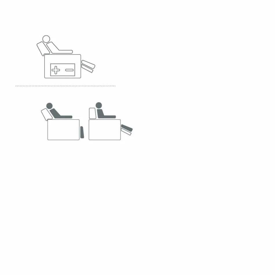 Fauteuil relax 2 moteurs pivotant en cuir / tissu / simili cuir Bluma moderne Viadurini