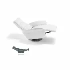 Fauteuil relax 2 moteurs pivotant en cuir / tissu / simili cuir Bluma moderne Viadurini