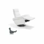 Fauteuil relax 2 moteurs pivotant en cuir / tissu / simili cuir Bluma moderne Viadurini