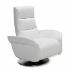 Fauteuil relax 2 moteurs pivotant en cuir / tissu / simili cuir Bluma moderne Viadurini