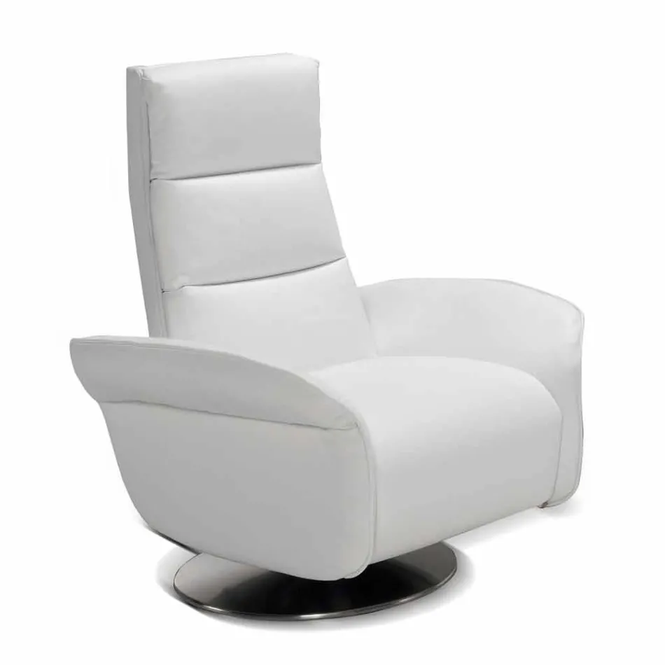 Fauteuil relax 2 moteurs pivotant en cuir / tissu / simili cuir Bluma moderne Viadurini