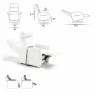 Fauteuil de relaxation, 2 moteurs tournant cuir,tissu,écocuir Bluma Viadurini