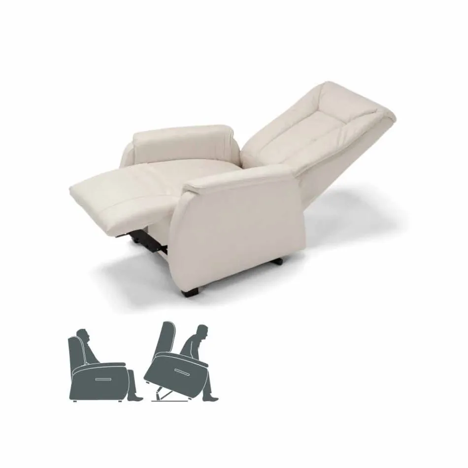 Fauteuil relax alzapersona 2 moteurs de conception Rosa, made in Italy Viadurini