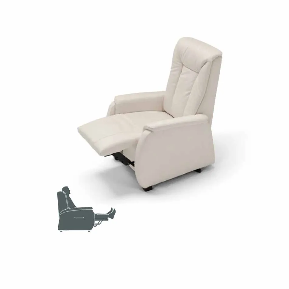 Fauteuil relax alzapersona 2 moteurs de conception Rosa, made in Italy Viadurini