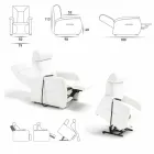 Fauteuil relax alzapersona 2 moteurs de conception Rosa, made in Italy Viadurini