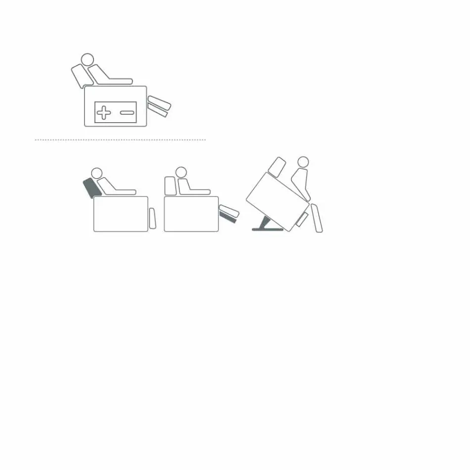 Fauteuil relax alzapersona 2 moteurs de conception Rosa, made in Italy Viadurini