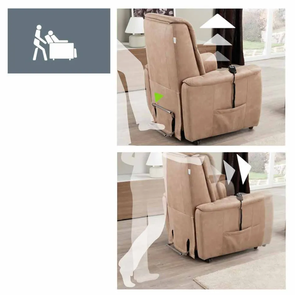 Fauteuil relax alzapersona 2 moteurs Via Verona Viadurini