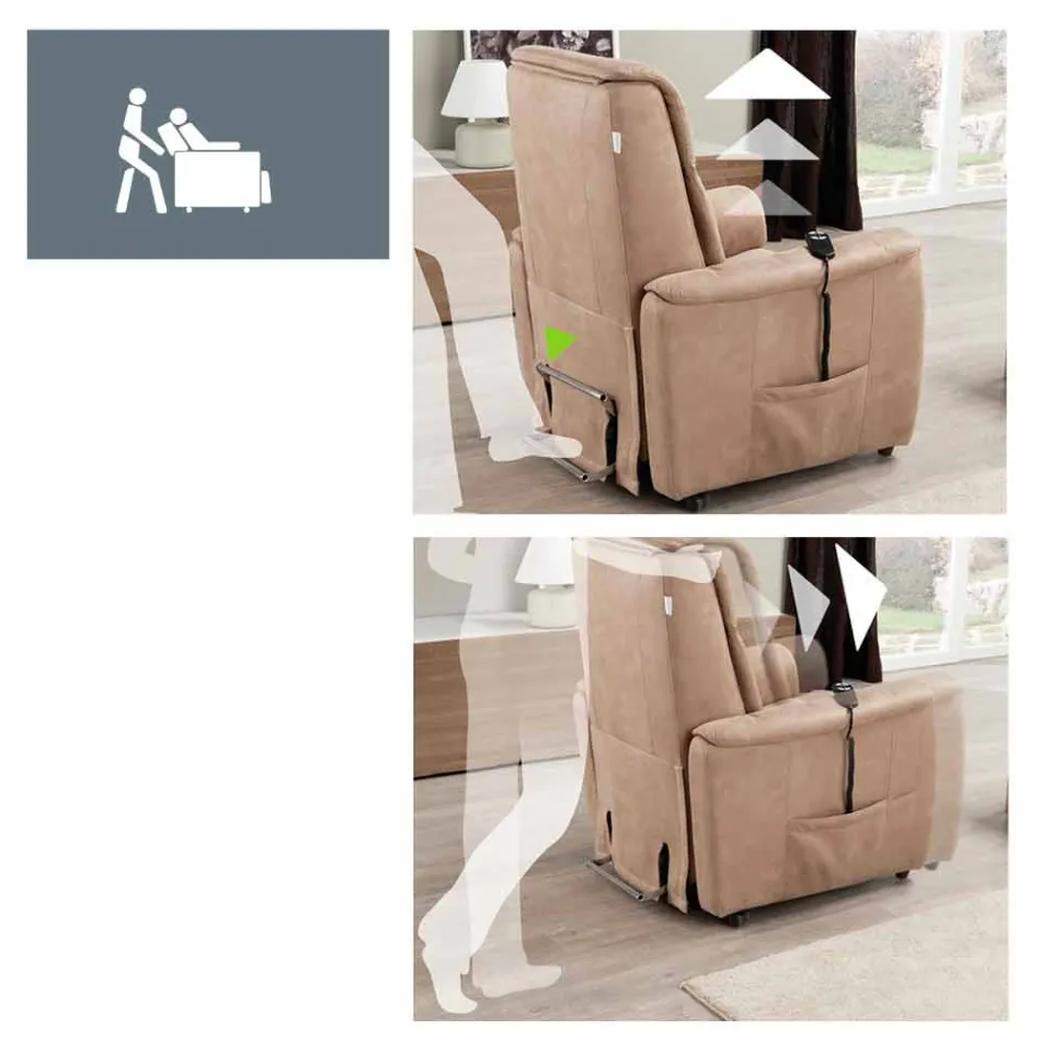 détente design Fauteuil alzapersona Via Firenze 2 moteurs Viadurini