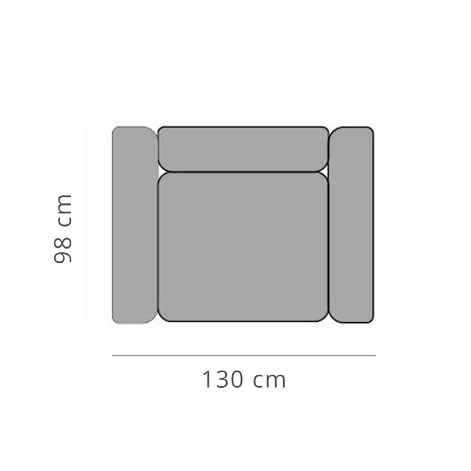 Fauteuil de jardin relaxant en aluminium et tissu, design en 3 finitions - Filomena Viadurini