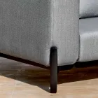 Fauteuil de jardin relaxant en aluminium et tissu, design en 3 finitions - Filomena Viadurini