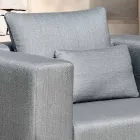 Fauteuil de jardin relaxant en aluminium et tissu, design en 3 finitions - Filomena Viadurini