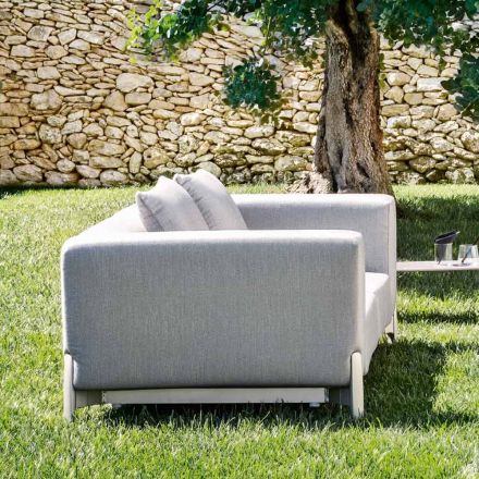 Fauteuil de jardin relaxant en aluminium et tissu, design en 3 finitions - Filomena Viadurini