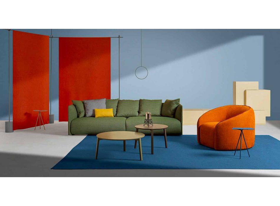 Fauteuil Relax Design Moderne Fabriqué en Italie en Tissu Coloré - Baloo Viadurini