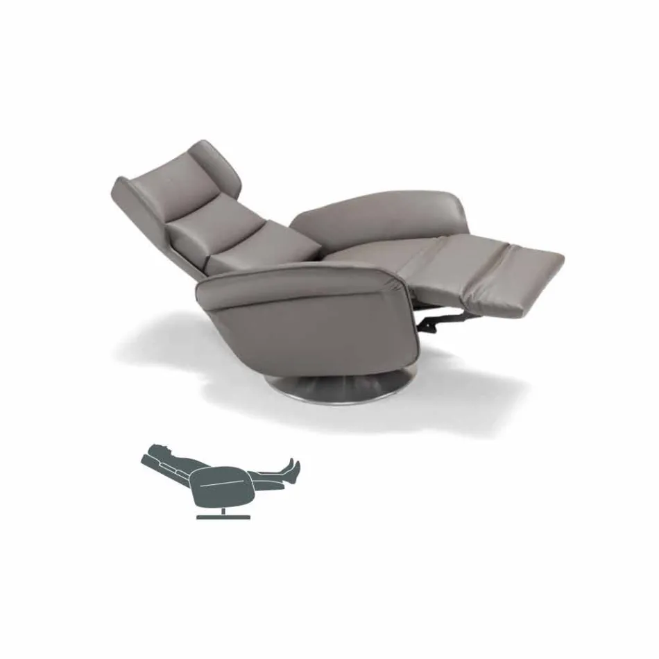 Fauteuil pivotant motorisé 2 moteurs de détente design italien Bao Viadurini