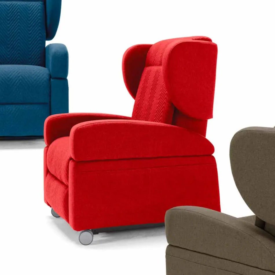 Fauteuil orthopédique se détendre 4 moteurs fabriqués en Italie Giglio, design moderne Viadurini