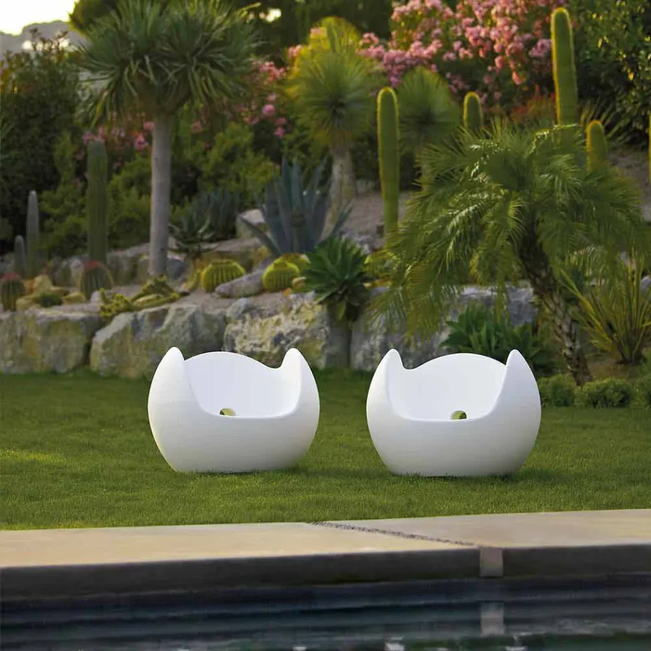 Fauteuil à bascule de forme ronde Slide Blos design coloré fabriqué en Italie Viadurini