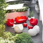 Fauteuil à bascule de forme ronde Slide Blos design coloré fabriqué en Italie Viadurini