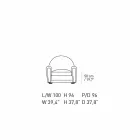 Fauteuil de salon recouvert de cuir avec pieds en bois fabriqué en Italie - Pegolo Viadurini