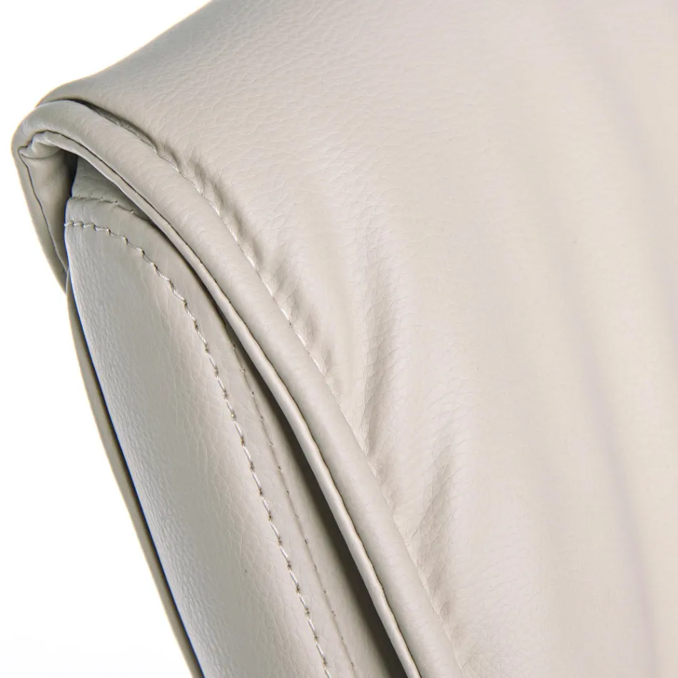 Chaise de Bureau Luge Acier et Eco-cuir avec Accoudoirs 2 Pcs - Monaldo Viadurini