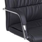 Chaise de Bureau Luge Acier et Eco-cuir avec Accoudoirs 2 Pcs - Monaldo Viadurini
