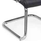 Chaise de Bureau Luge Acier et Eco-cuir avec Accoudoirs 2 Pcs - Monaldo Viadurini