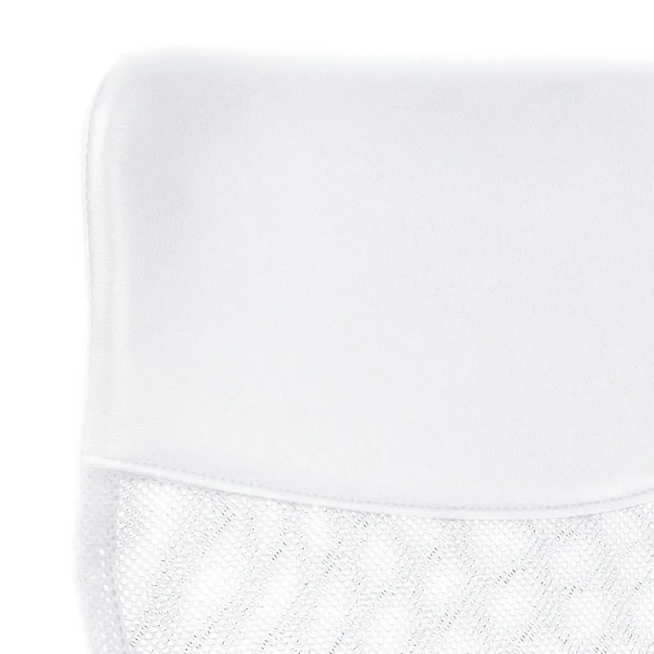 Chaise de bureau Accoudoirs et appui-tête en acier et tissu maillé - Cerreto Viadurini