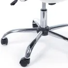 Chaise de bureau Accoudoirs et appui-tête en acier et tissu maillé - Cerreto Viadurini