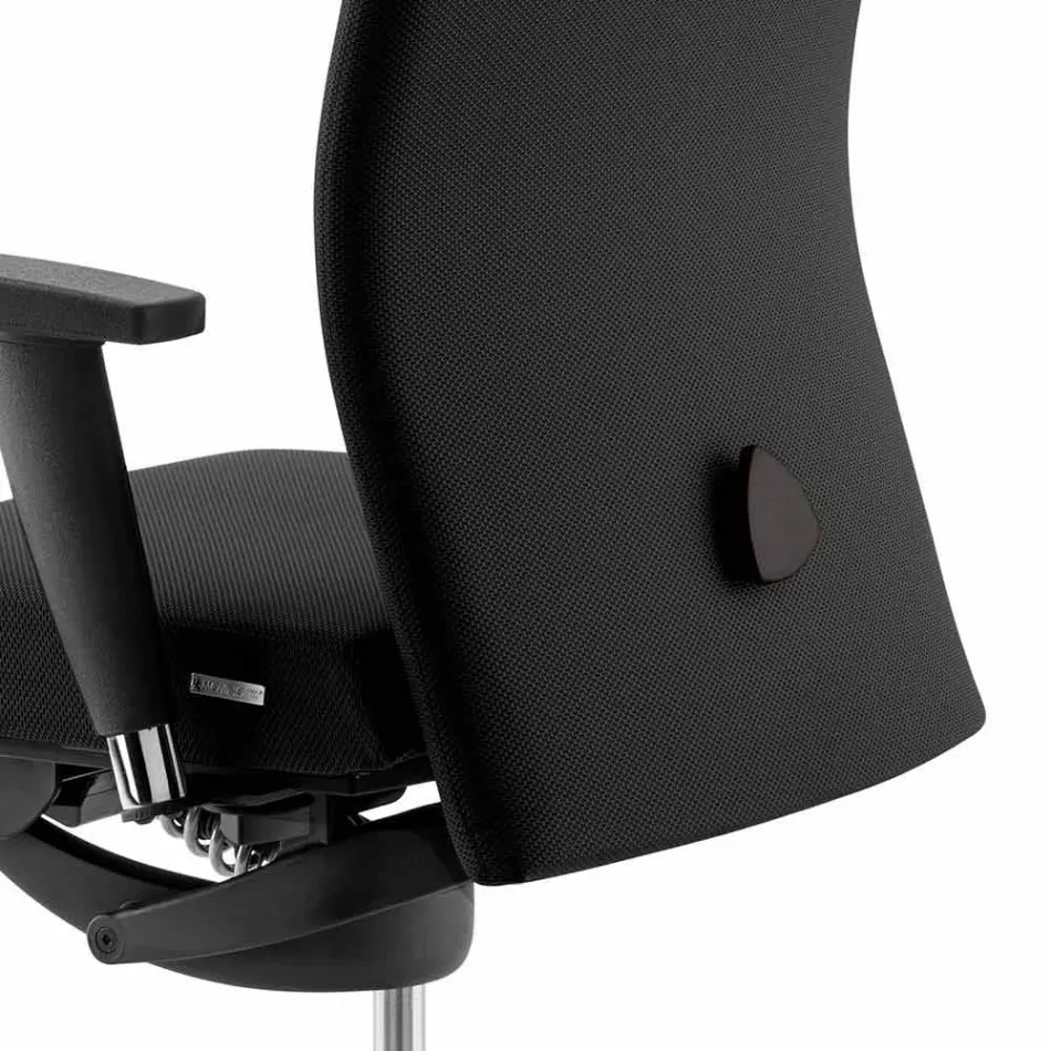 Fauteuil de bureau design ergonomique pivotant avec accoudoirs et appui-tête - Romolo Viadurini