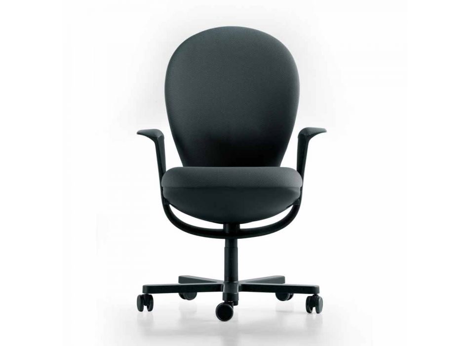 conception de chaise de bureau exécutif Bea, siège gris Viadurini