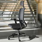 Fauteuil de bureau design ergonomique pivotant écologique avec appui-tête - Meliva Viadurini