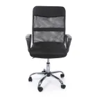Chaise de Bureau Pivotante Acier et Polyester Mesh avec Accoudoirs - Amuni Viadurini
