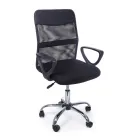 Chaise de Bureau Pivotante Acier et Polyester Mesh avec Accoudoirs - Amuni Viadurini