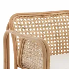Fauteuil en rotin extérieur et intérieur et coussins en tissu Saia - Voir Viadurini