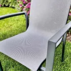 Chaise d'extérieur empilable en aluminium et textilène - Mira Viadurini
