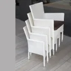 Chaise d'extérieur empilable en aluminium recouvert de rotin - Bruma Viadurini