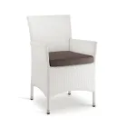 Chaise d'extérieur empilable en aluminium recouvert de rotin - Bruma Viadurini