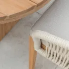 Fauteuil d'extérieur en Teck et Tissage Polyéthylène - Jhon Viadurini