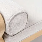 Fauteuil et coussins d'extérieur en teck naturel - Circe Viadurini