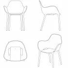 Fauteuil d'extérieur Sabinas Vondom, polypropylène et fibre de verre Viadurini