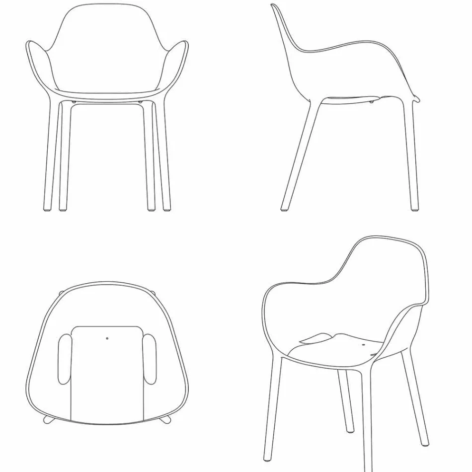 Fauteuil d'extérieur Sabinas Vondom, polypropylène et fibre de verre Viadurini