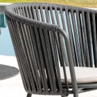Fauteuil de jardin en acier et corde Made in Italy 2 pièces - Bronn Viadurini